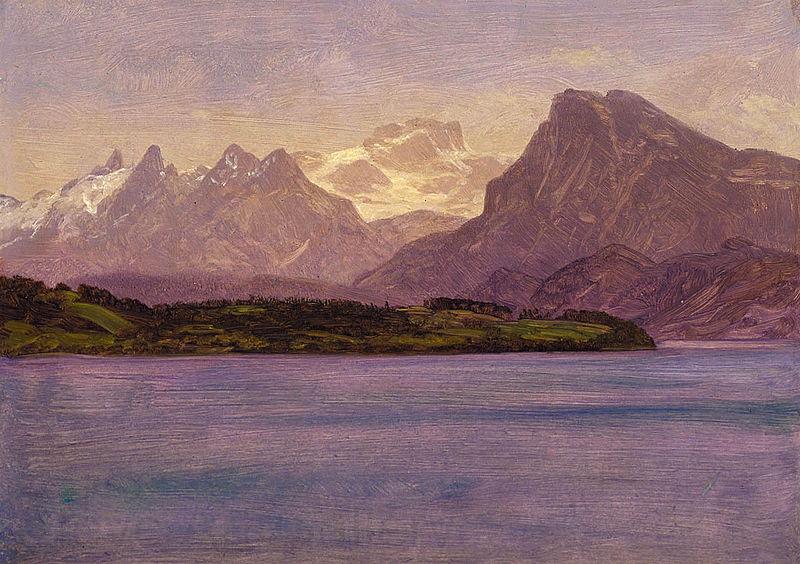 Albert Bierstadt Alaskan Coastal Range Spain oil painting art